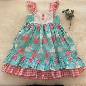 Eleanor Rose | EUC - Easter Dress - Bunny/Gingham Print - Size 6/7